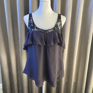 Rebecca Taylor silk and lace tank size 8